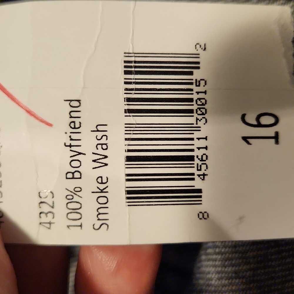 CAbi Gray Black Denim Jeans Nwt  Women's Jeans Size 16 Boyfriend Smokewash - Picture 13 of 13